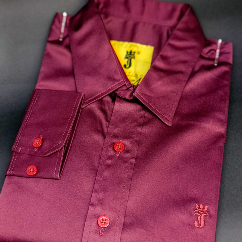 Camisa Acetinada Marsala ML Premium